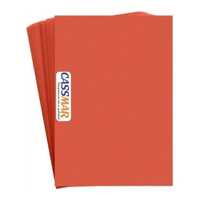 Capa Para Encadernação Laranja A4 Pp Couro Fundo 100 Un