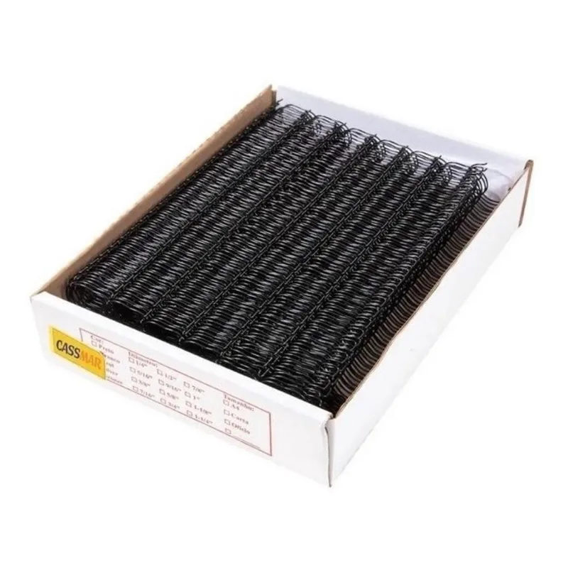 Wire-o para Encadernação 3x1 A4 Preto 5/16 para 50fls 100un