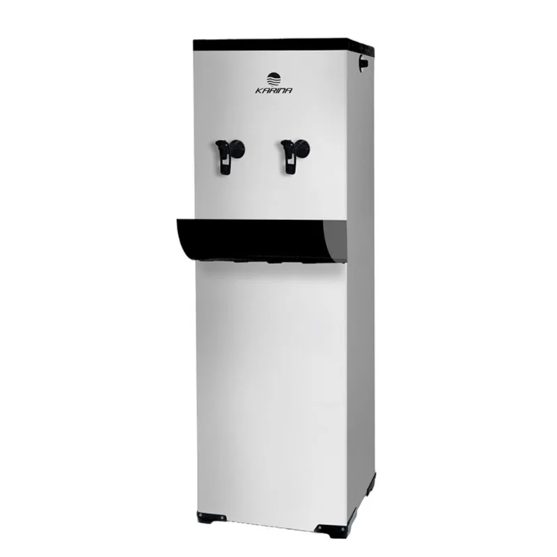 Bebedouro Industrial 25 Litros Coluna Aço Inox 2 Torneiras Karina