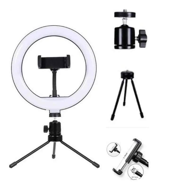 Ring Light Selfie Anel com Mini Tripe Led 8 Polegadas 20 Centimetros