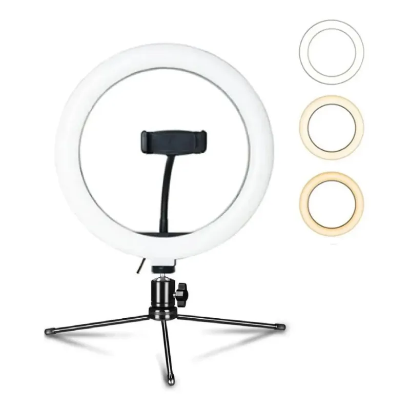 Luz Ring Light 8 Polegadas Com Suporte Mini Tripe