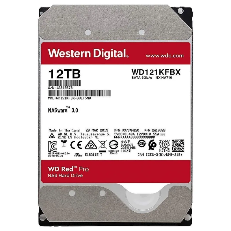 Hd Western Digital 12tb Wd Red Pro Nas 3.5" Sata 3 7200rpm - Wd121kfbx