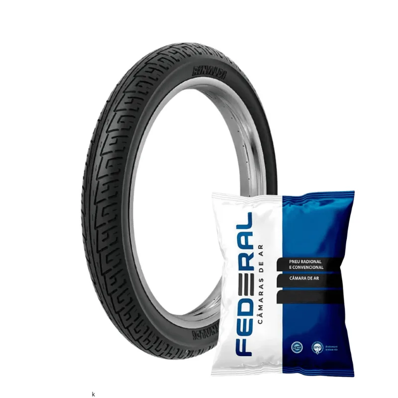 Pneu Moto Rinaldi 60/100-17 Bs32 33l Dianteiro + Câmara De Ar