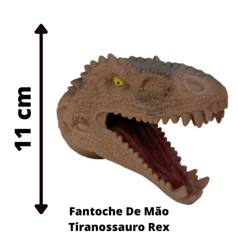 Fantoche De Mão Tiranossauro Rex Adijomar Marrom