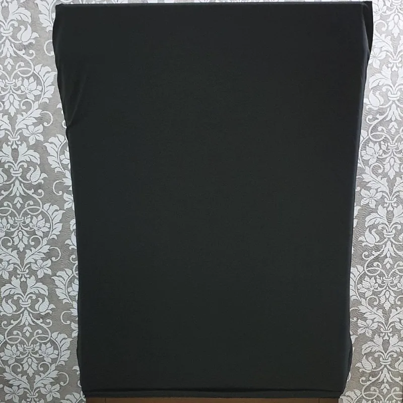 Capas Para Cadeiras De Jantar 04 Peças Em Malha Gel Lisa - Preto