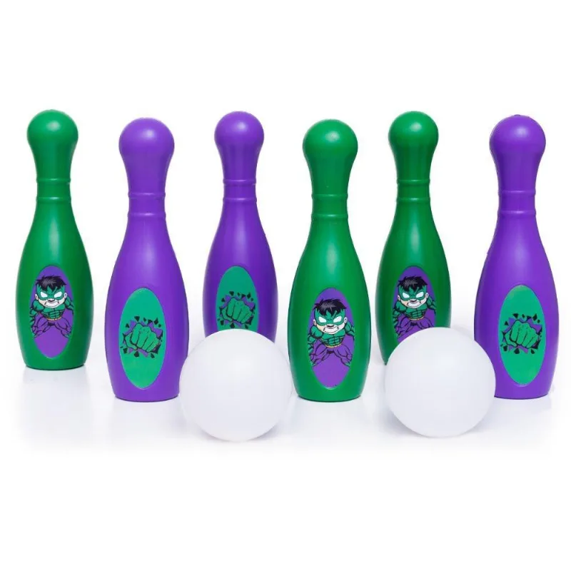 Jogo Infantil Boliche Hulk - 8 Peças