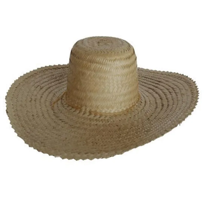 Chapéu Palha Mexicano Sombreiro Aba 14Cm Festa Praia Pesca