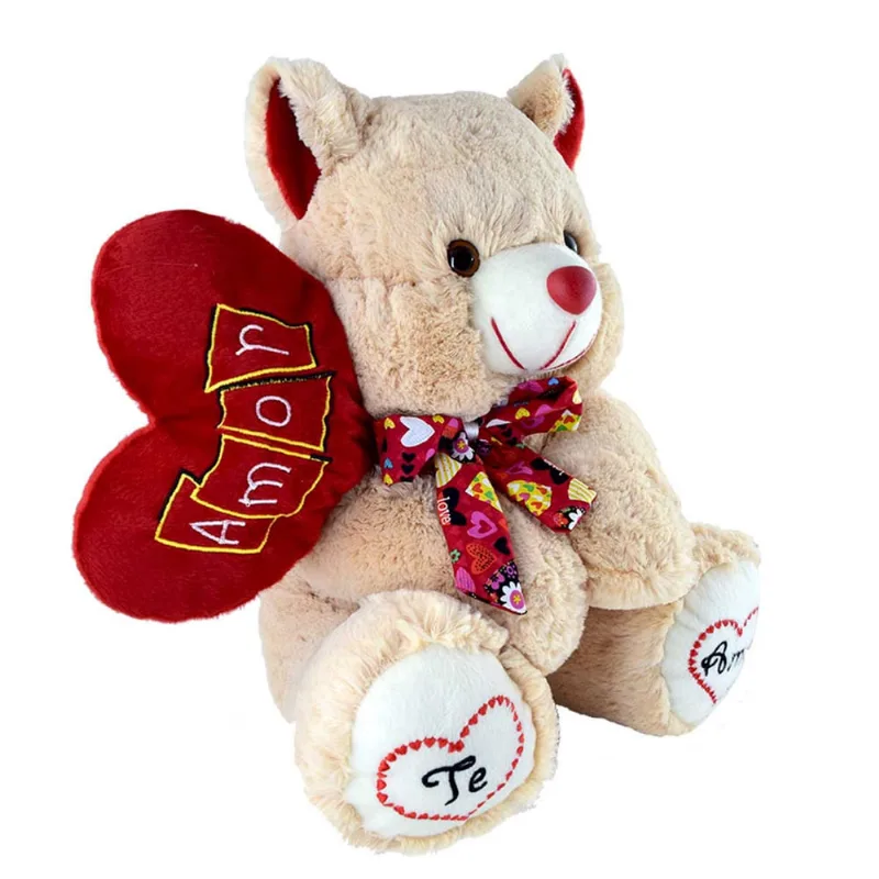 Urso Segurando Balão de Coração Apaixonado e Romântico