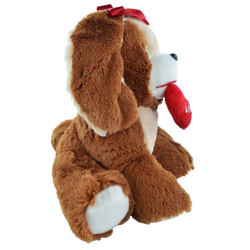 Cão Peludo de Pelúcia Antialérgico Brinquedo Dia das Criança