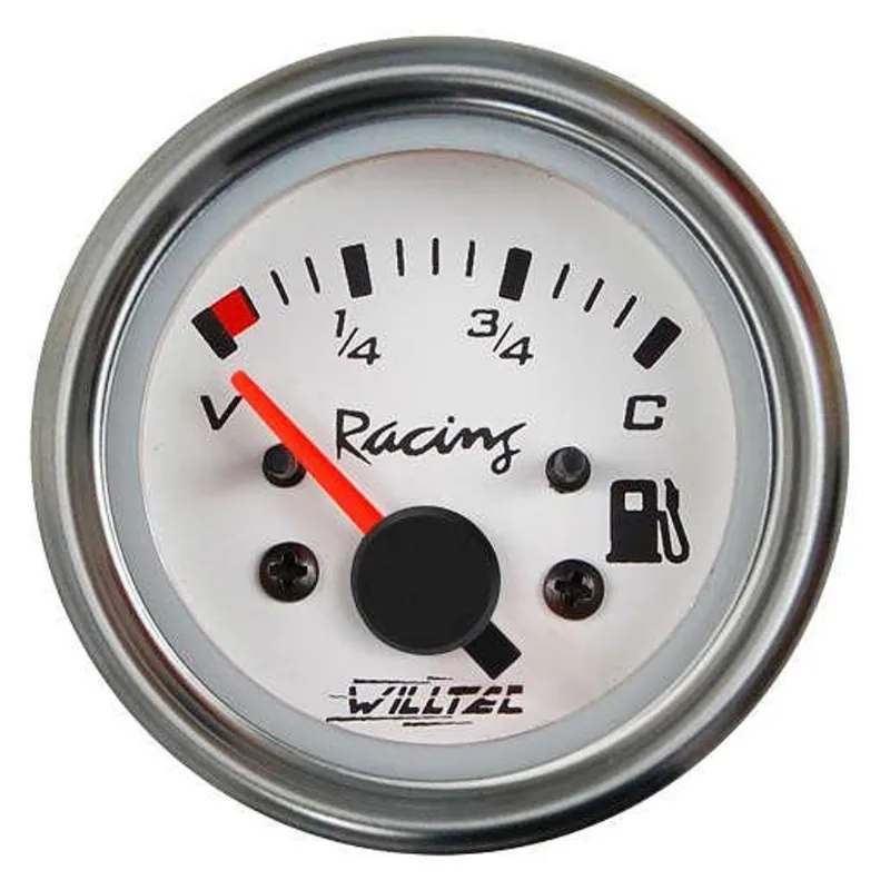 Indicador De Combustível 4 Níveis Fundo Branco 12v Willtec