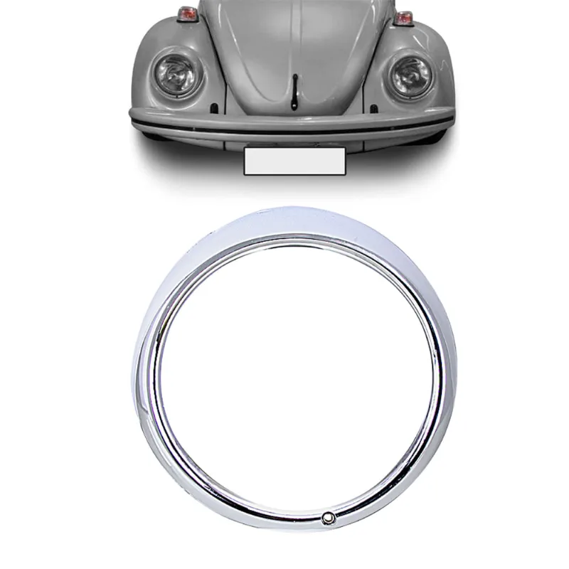 Aro Plástico do Farol Fusca Kombi 76/ Cromado - Par Anxt