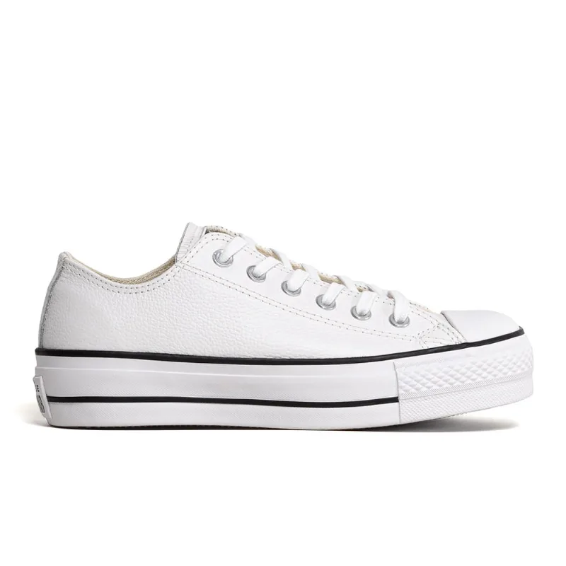 Tênis Converse Chuck Taylor All Star Lift Ox Couro Essential Branco/Preto CT24320001.38