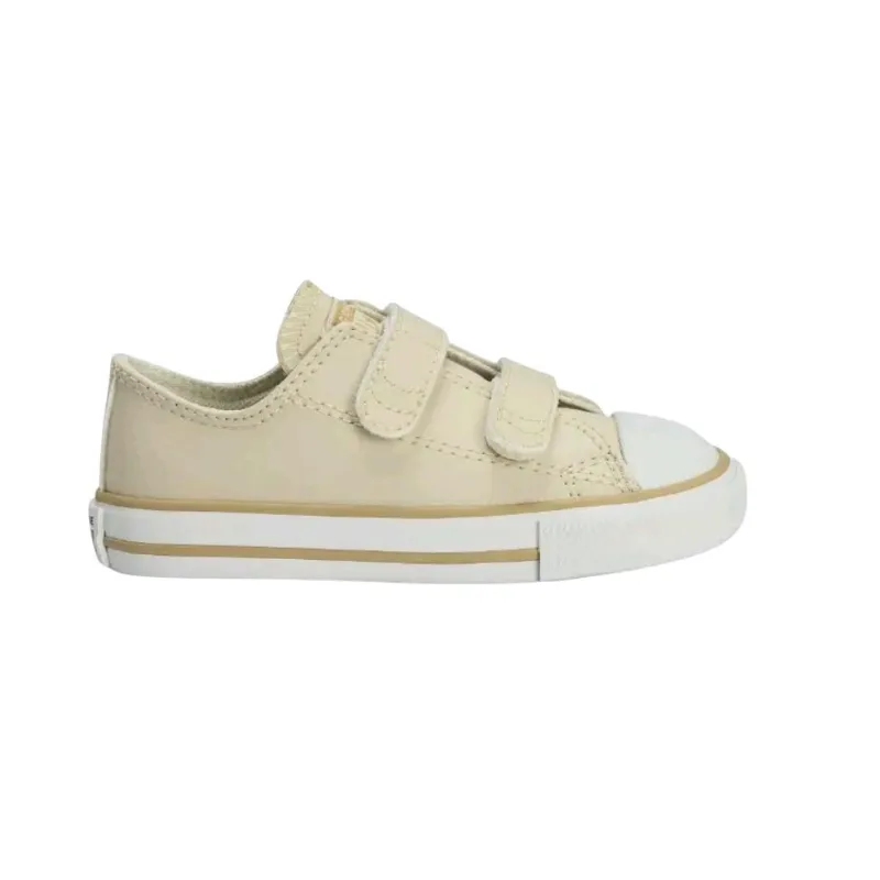 Tenis All Star 2v Chuck Taylor 2 Tiras Ref Ck04180005 Nude Bege Claro/caqui Fosco 02/branco 021