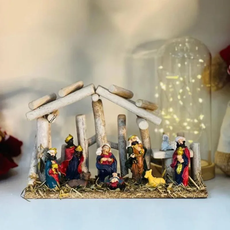 Presepio De Natal Poliresina 25 X 17cm