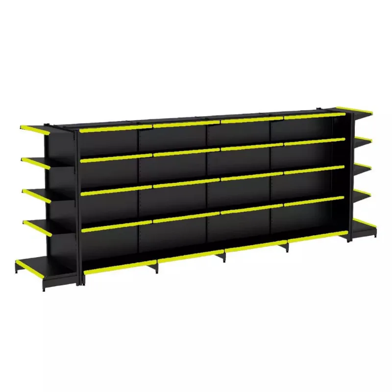 Gondola Centro 170 Fit Ate 4 Metros 2 Ponta Preto 50b Pe Amarelo