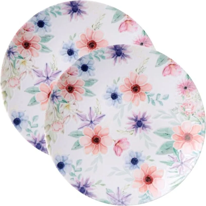 Jogo Pratos Sobremesa Lanche 6 Pessoas 6 Pçs Floratta 21cm - Tramontina - Utilidades Domesticas