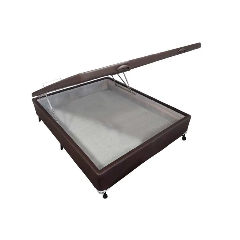 Cama Box Baú Casal Courano Brown New (138x188x35) - Castor - Castor - Móveis