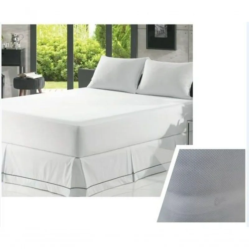 Protetor de Colchão Impermeável Malha Gel 100% Poliéster e Poliuretano 160X200X50CM Branco Branco - Branco - Cama, Mesa E Banho