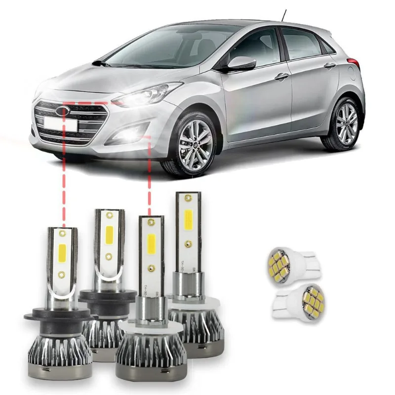 Kit Ultra Led Nano Y3 Hyundai I30 22000 Lúmens 6500K
