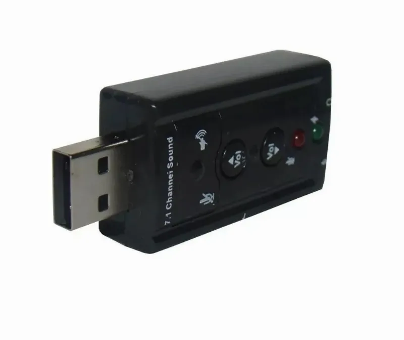 Placa De Som Adaptador Usb Externo Áudio P2 7.1 Pc Notebook