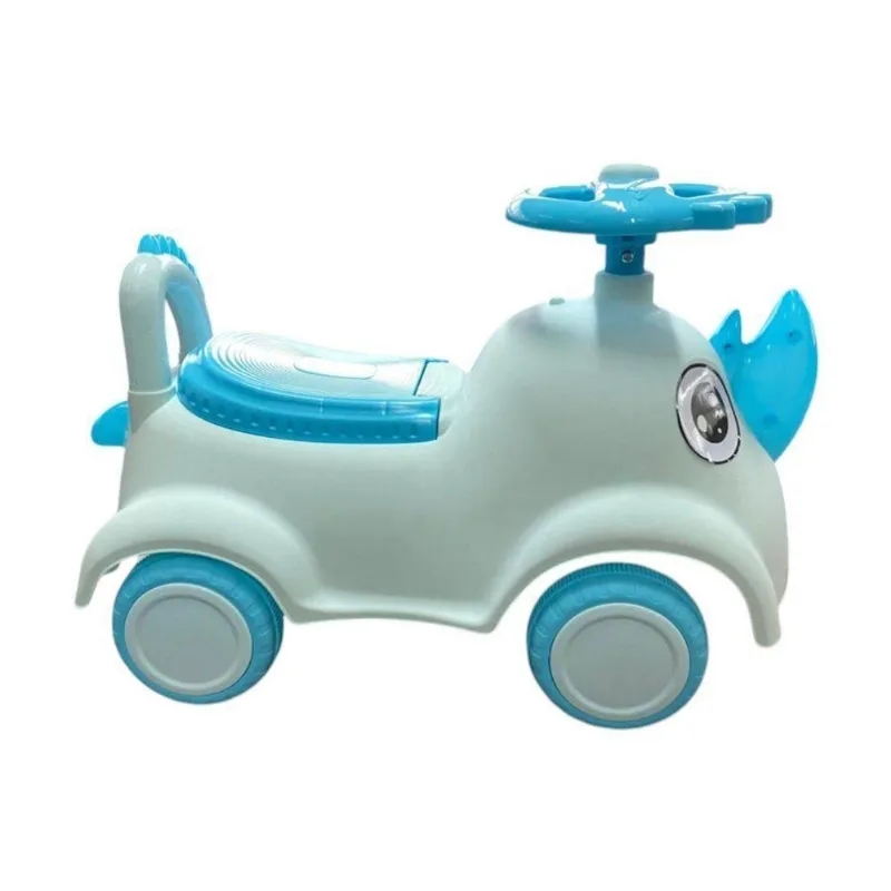 Andador Infantil Rinoceronte Azul com Volante Rodas Suaves e Registro Inmetro Uniart - OUTRAS - Bebês