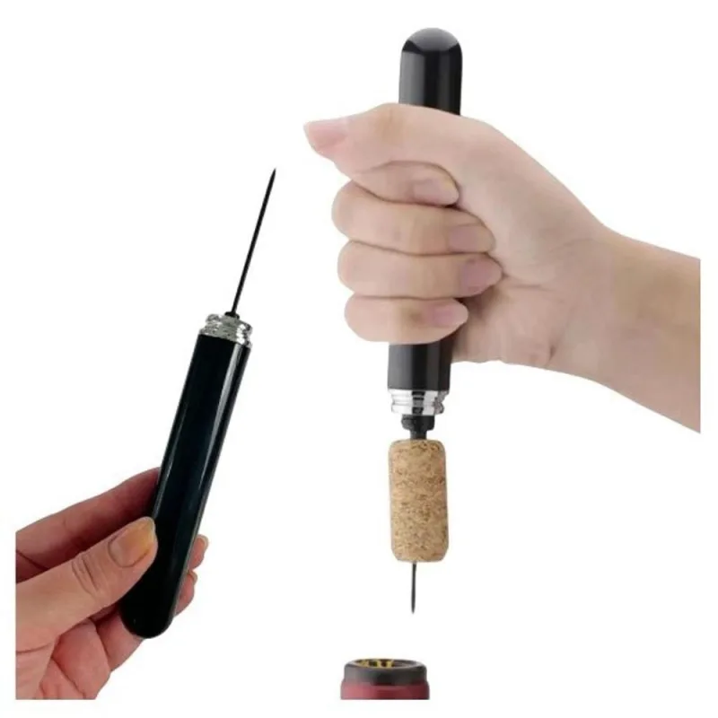 Saca-Rolhas Pneumático Saca-Rolhas Pneumático Abertura Rápida Plástico e Metal para Garrafas Preto - OUTRAS - Utilidades Domesticas