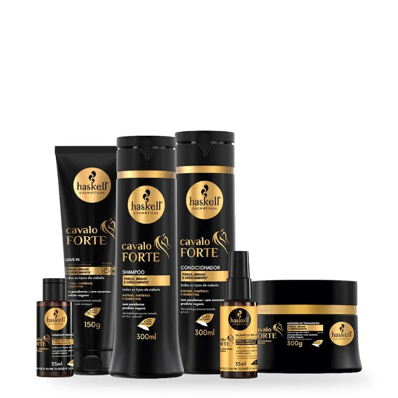 Haskell Cabelo Forte Kit Crescimento Capilar Cabelo Forte P