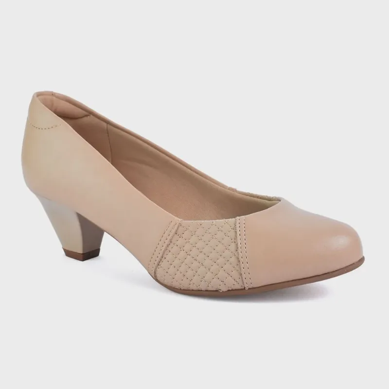 Sapato Modare Casual Joanetes Salto Baixo Conforto Feminino Bege