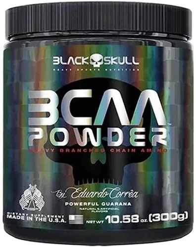 Bcaa Powder Guarana 300g Black Skull - BLACK SKULL - Suplementos