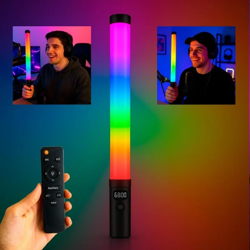 Bastão Led Para Selfie Com Luz Colorida E Intensa