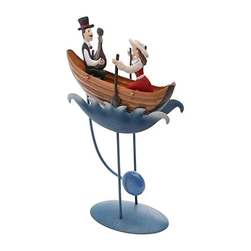 Escultura Rojemac 21x9cm Casal Barco/balanco - ROJEMAC - Mercearia