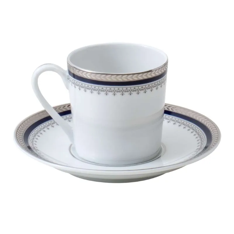 Jogo c/ 6 Xícaras Café Limoges Roma Porcelana Branca 120ml - Wolff