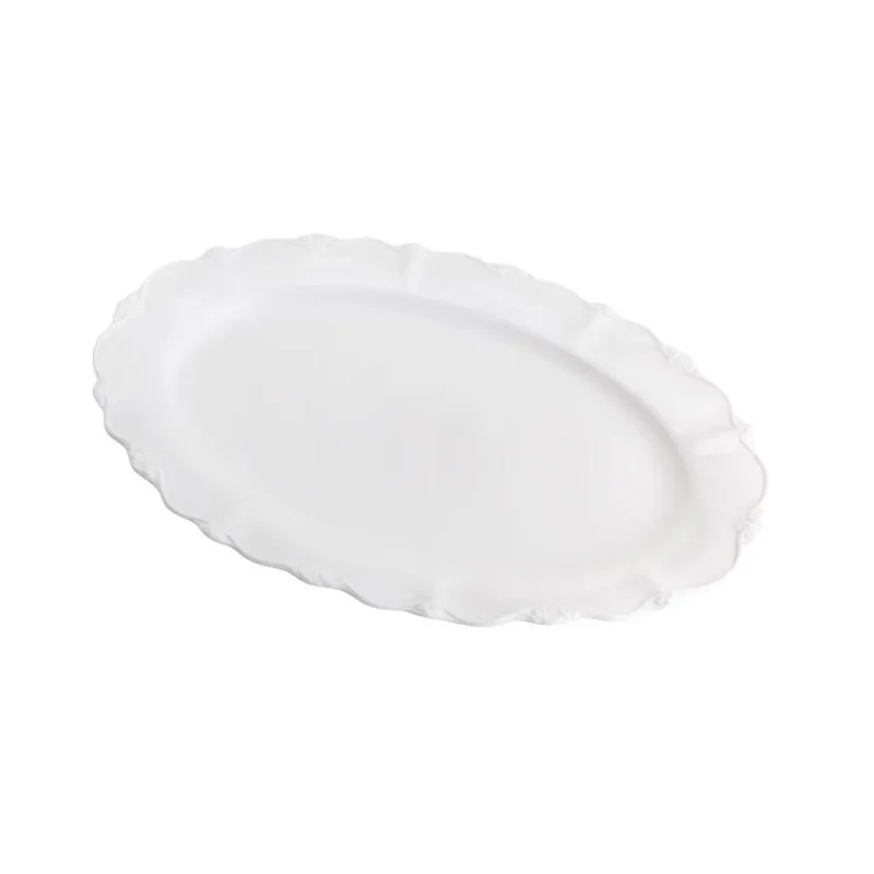 Travessa De Porcelana Oval Fancy 33X22X3 Cm