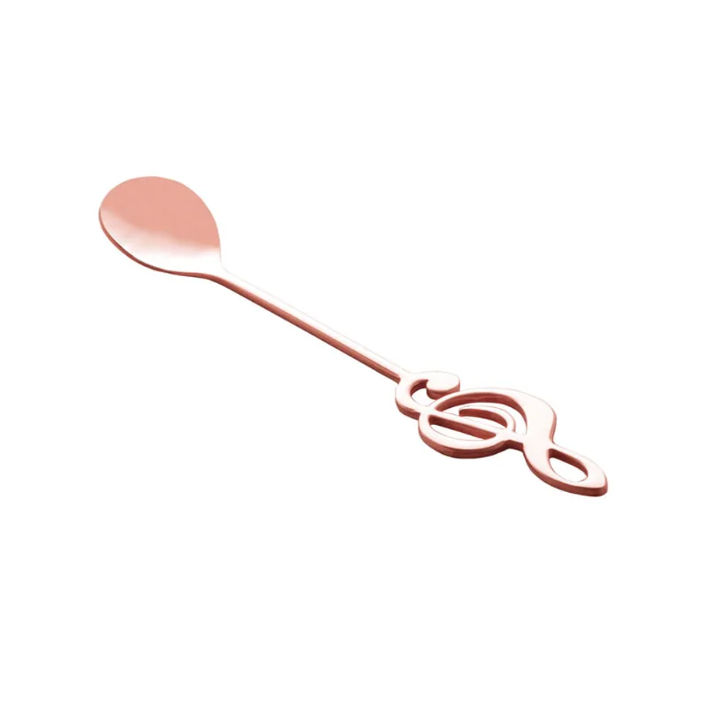 Jogo colheres para chá inox Bon Gourmet Music 4 peças rosé