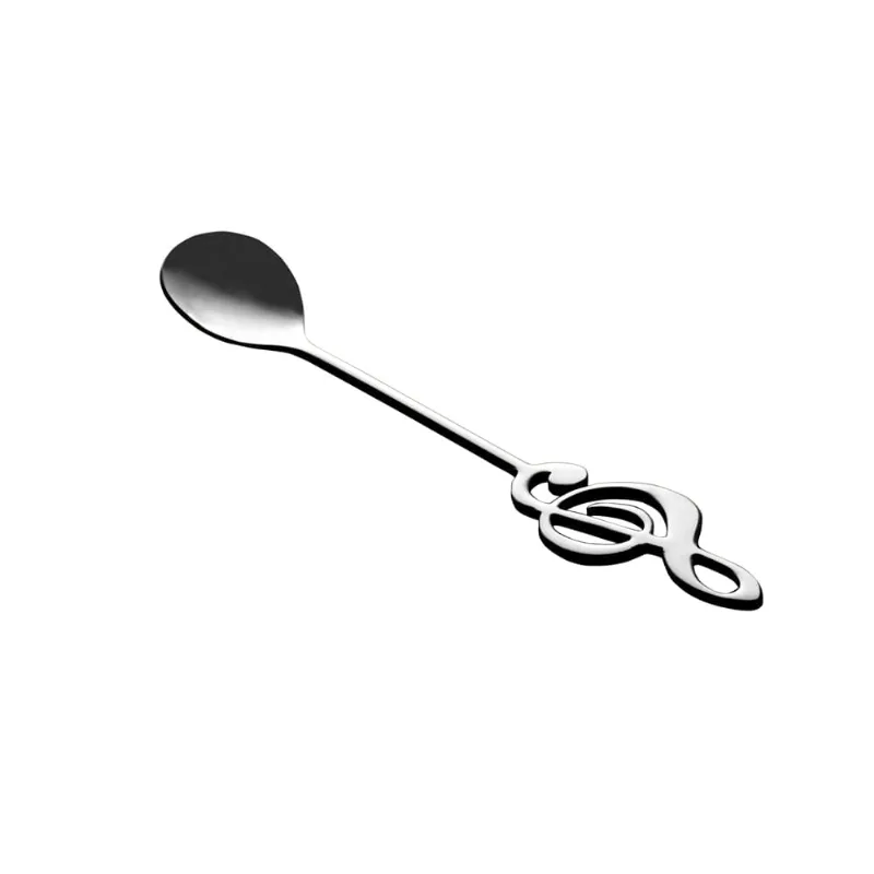 Jogo colheres para chá inox Bon Gourmet Music 4 peças preto