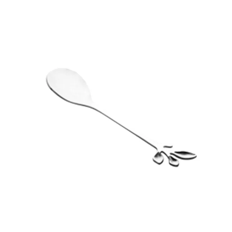 Conjunto 4 Colheres Aço Inox p/ Chá Leaves Prata Bongourmet