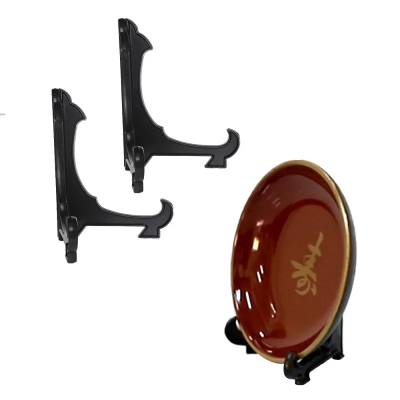 Kit 2 Suportes 9cm Preto p/ Pratos e Azulejos Decorativos - Não Disponível - Utilidades Domesticas