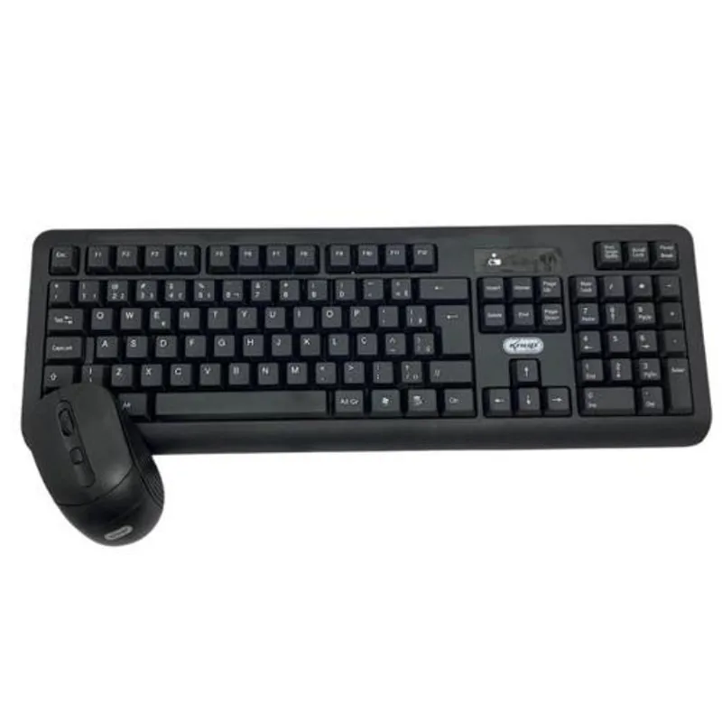 Teclado E Mouse Inova Sem Fio 2.4g Adaptador Nano Preto