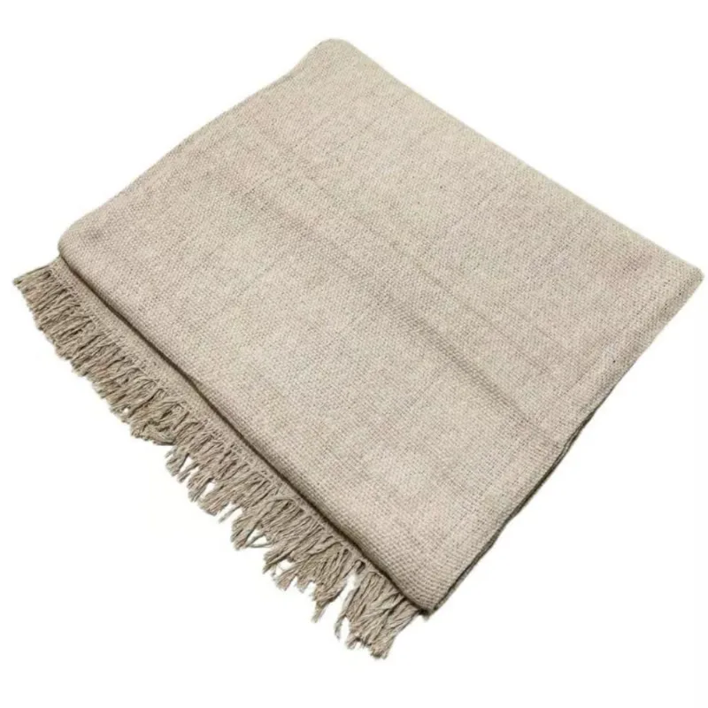 Manta para Sofá King Size 4,00x1,80 Kit 2 Peças Algodão Areia Panos do Lar - OUTRAS - Cama, Mesa E Banho