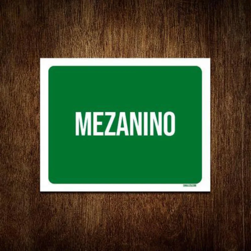 Kit 10 Placas Sinalização Ambiente Mezanino