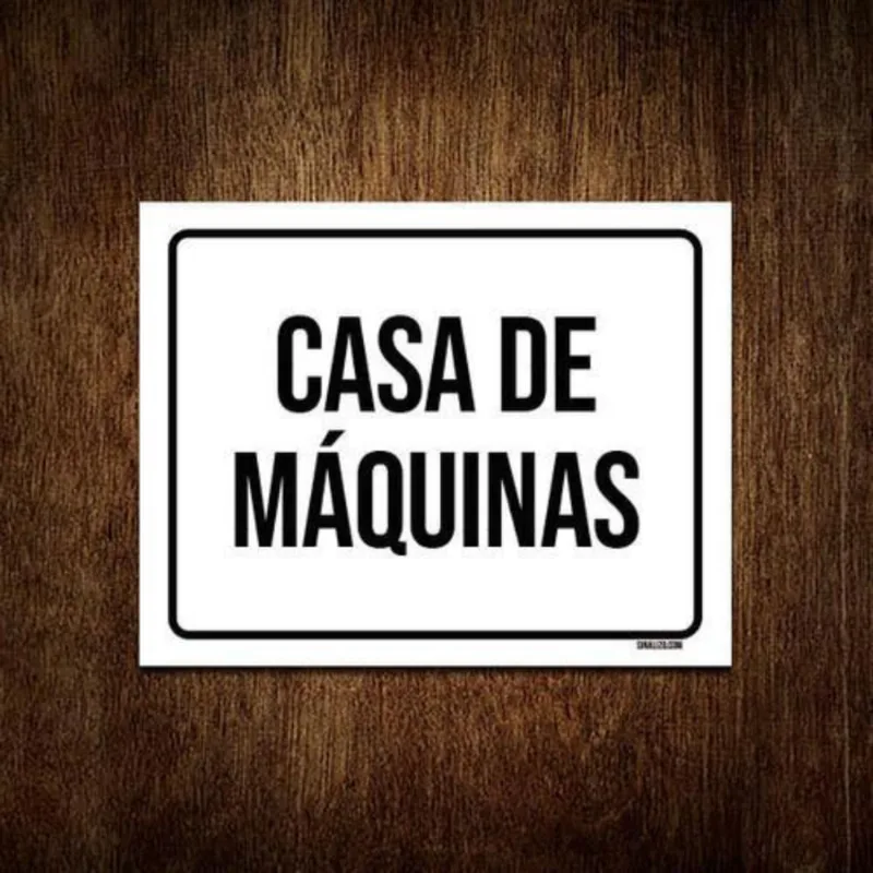 Kit 10 Placas Sinalização Casa De Máquinas