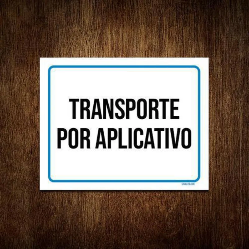 Kit 10 Placas Sinalização Transporte Por Aplicativo
