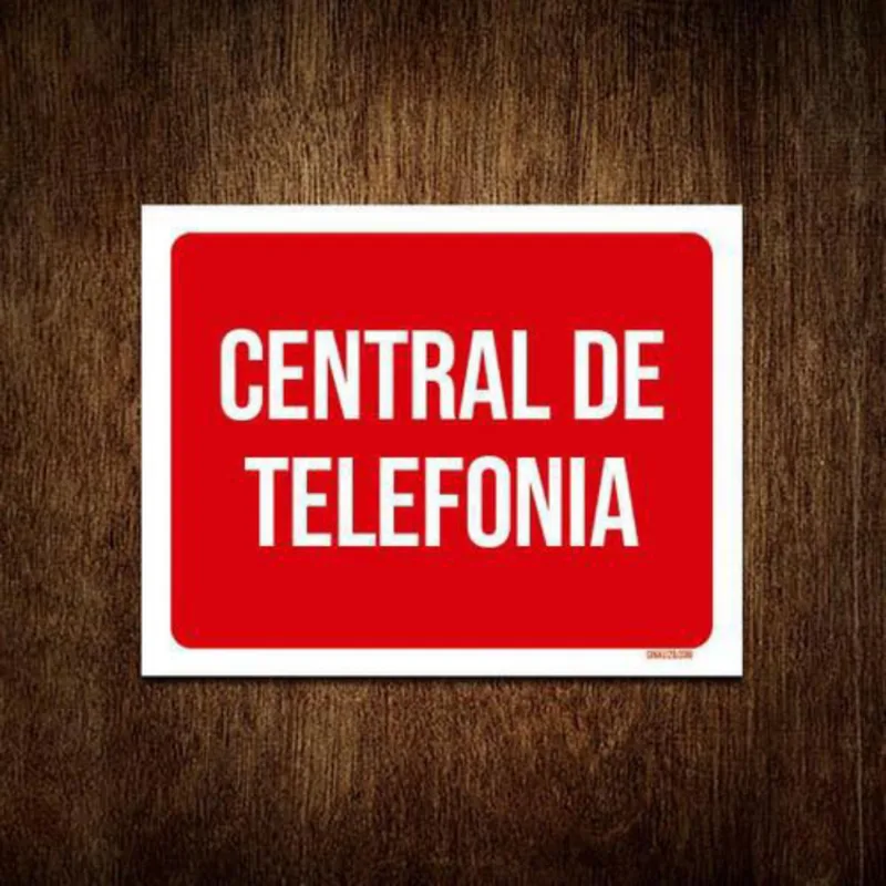 Kit 3 Placas Sinalização Central De Telefonia