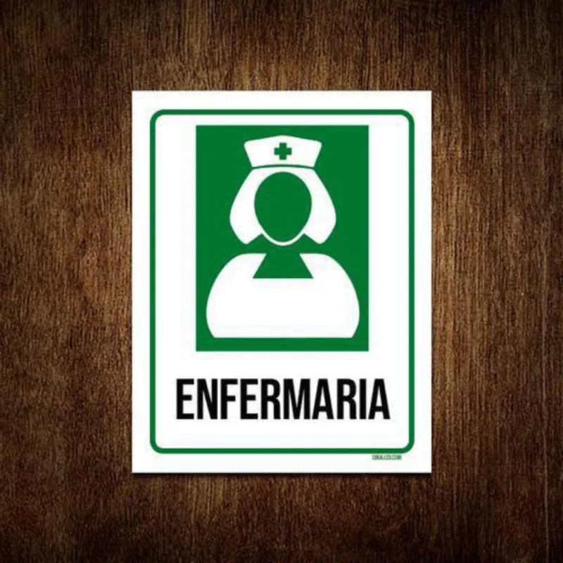 Kit 3 Placas Sinalização Hospitalar Enfermaria