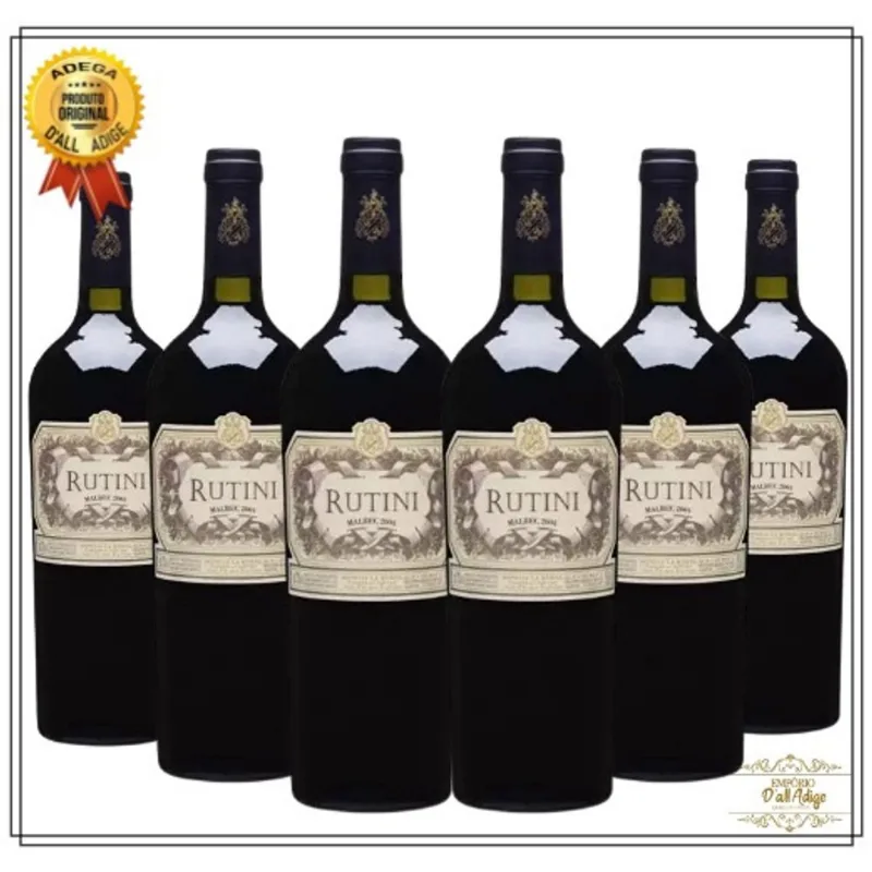 Kit com 6 Vinhos Argentinos Rutini Malbec