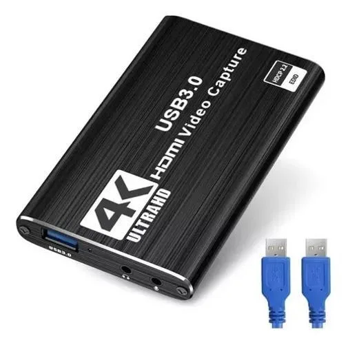 Placa Captura Vídeo 4k 1080p Usb 3.0 Hdmi - Gravação 4k - Compatível Com Windows/linux/mac