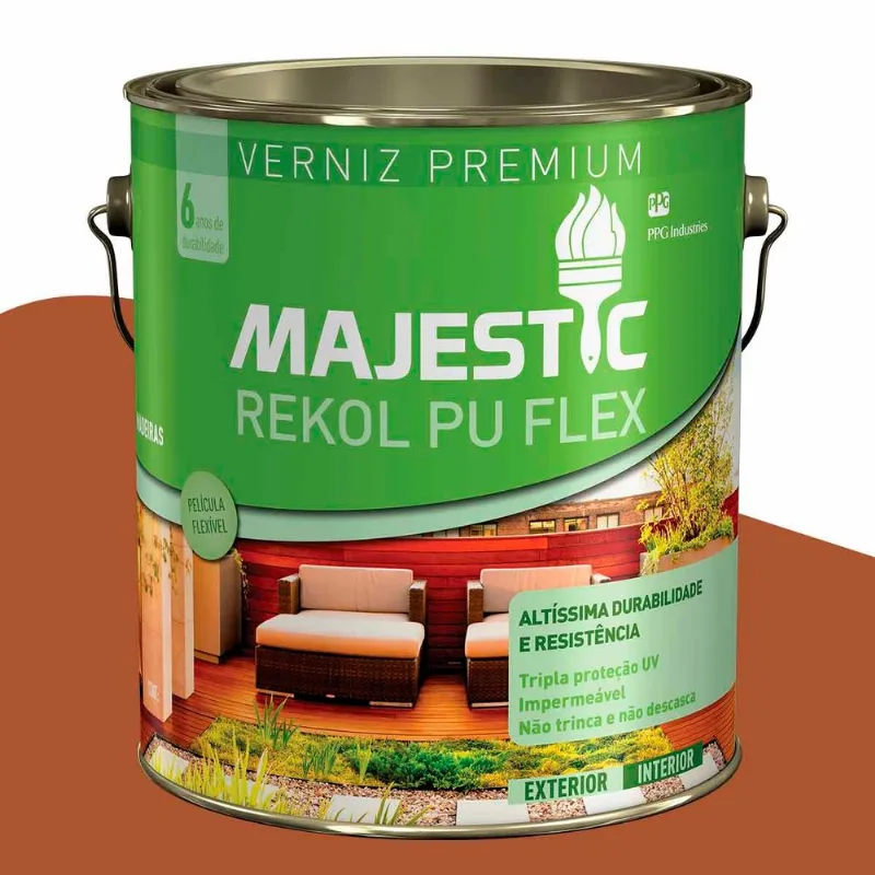 Verniz Premium Rekol PU Flex Majestic Renner Imbuia 900mL