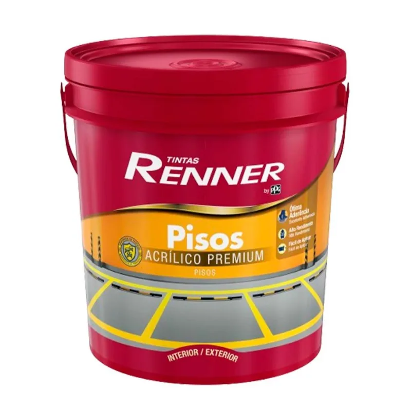Tinta Pisos Fosco Renner Vermelho Segurança 18L