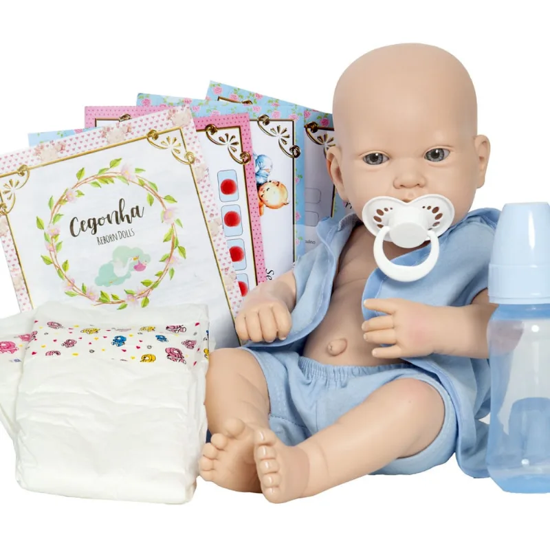 Boneco Estilo Reborn Baby Alive Pode Banhar + 11 Itens