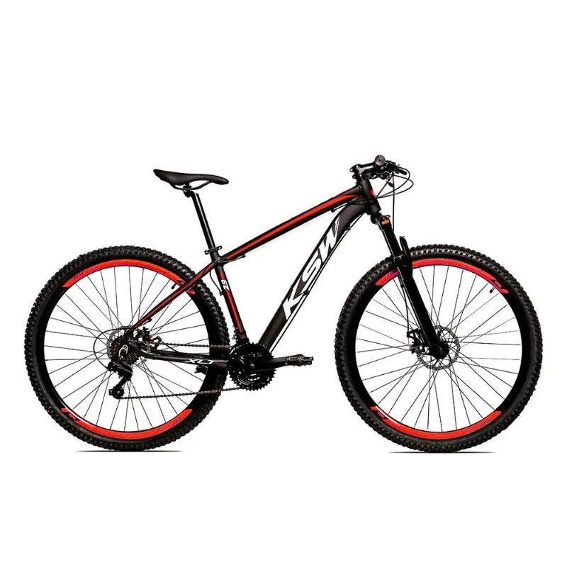 Bicicleta 29" KSW KRW18 24 Marchas Preto,Vermelho